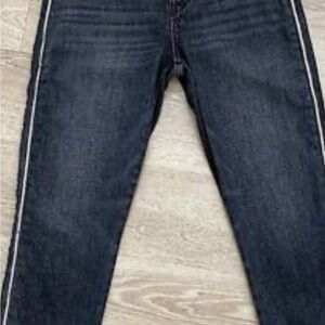 Hudson Holly High Rise Cropped Straight Leg Jeans.